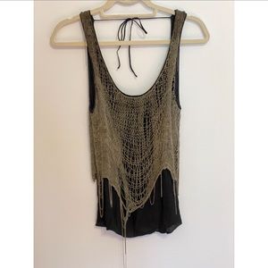 Sexy Open Back top Featuring Gold Chain